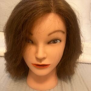 Marianna Cosmetology Mannequin Head 10" Brunette Human Hair